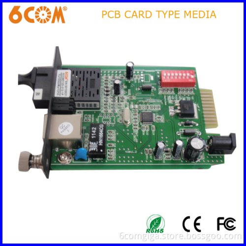 Mmf Sc Connector 20km Card Type Media Converter